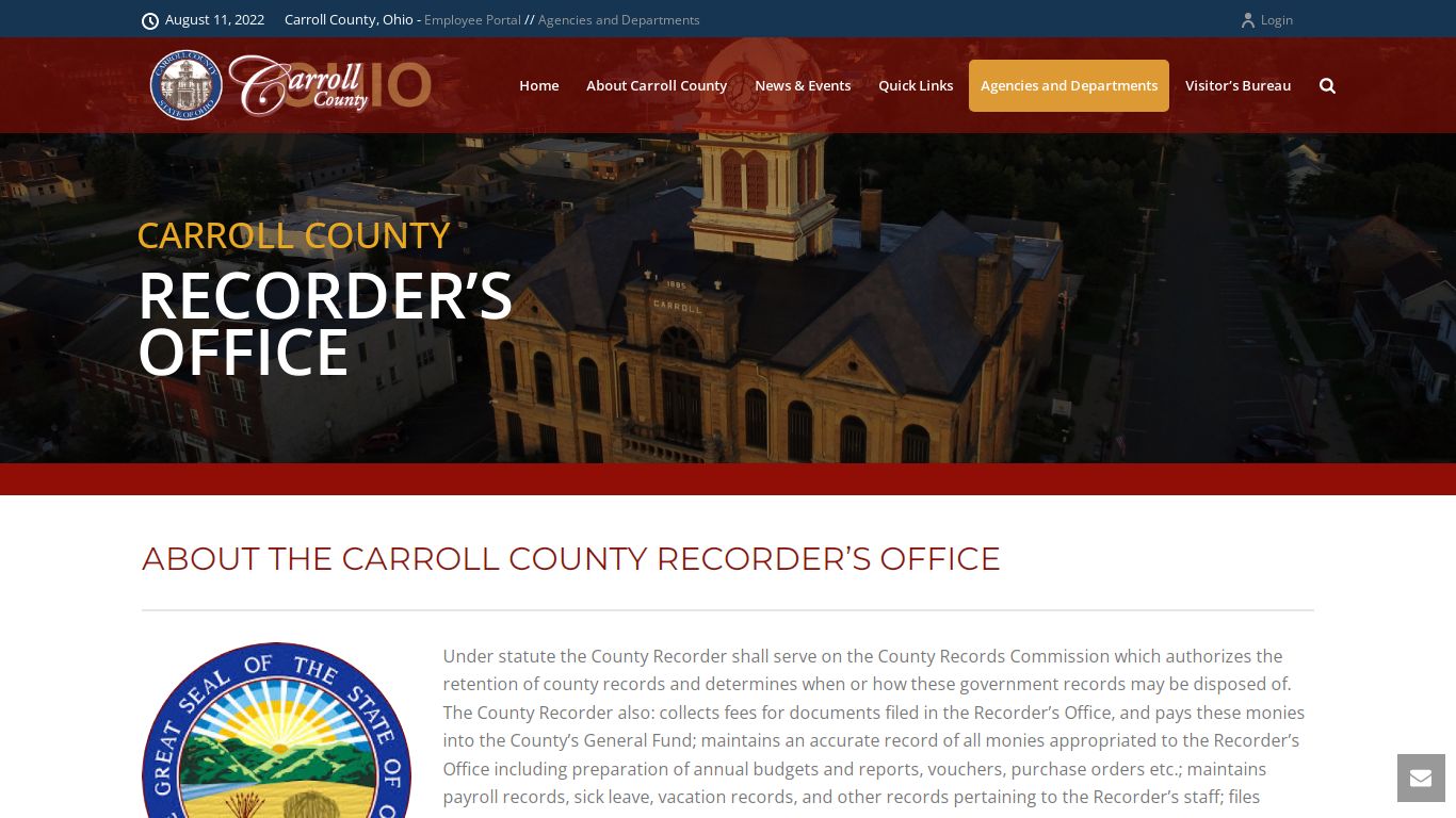 Recorder’s Office – Carroll County Ohio