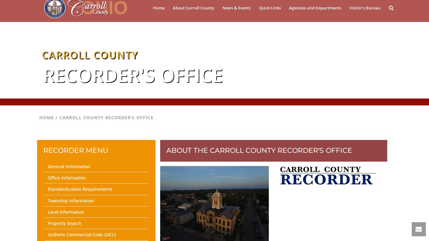 CARROLL COUNTY RECORDER’S OFFICE – Carroll County Ohio